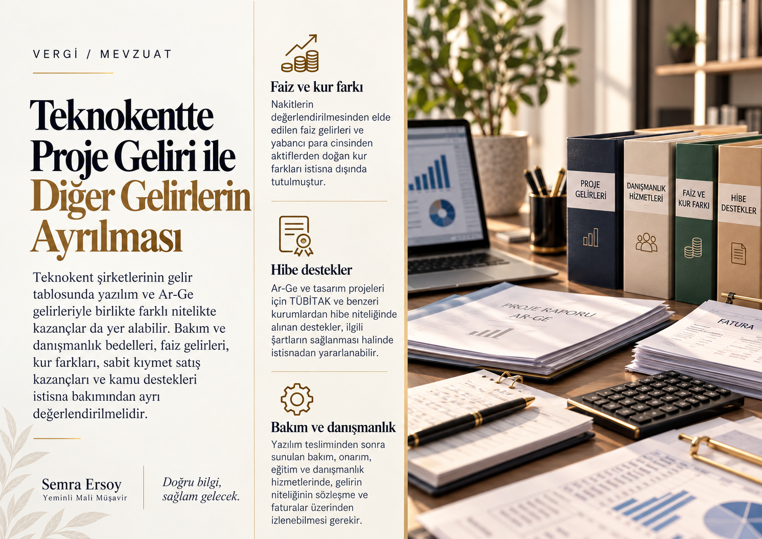 Teknokentte Proje Geliri ile Diğer Gelirlerin Ayrılması